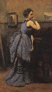 Woman in Blue Jean Baptiste Camille  Corot